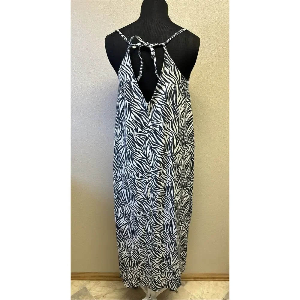 Maruca Novelo Small Sundress Dress Boho Chic Lagenlook Relaxed Festival Pockets - Picture 3 of 9